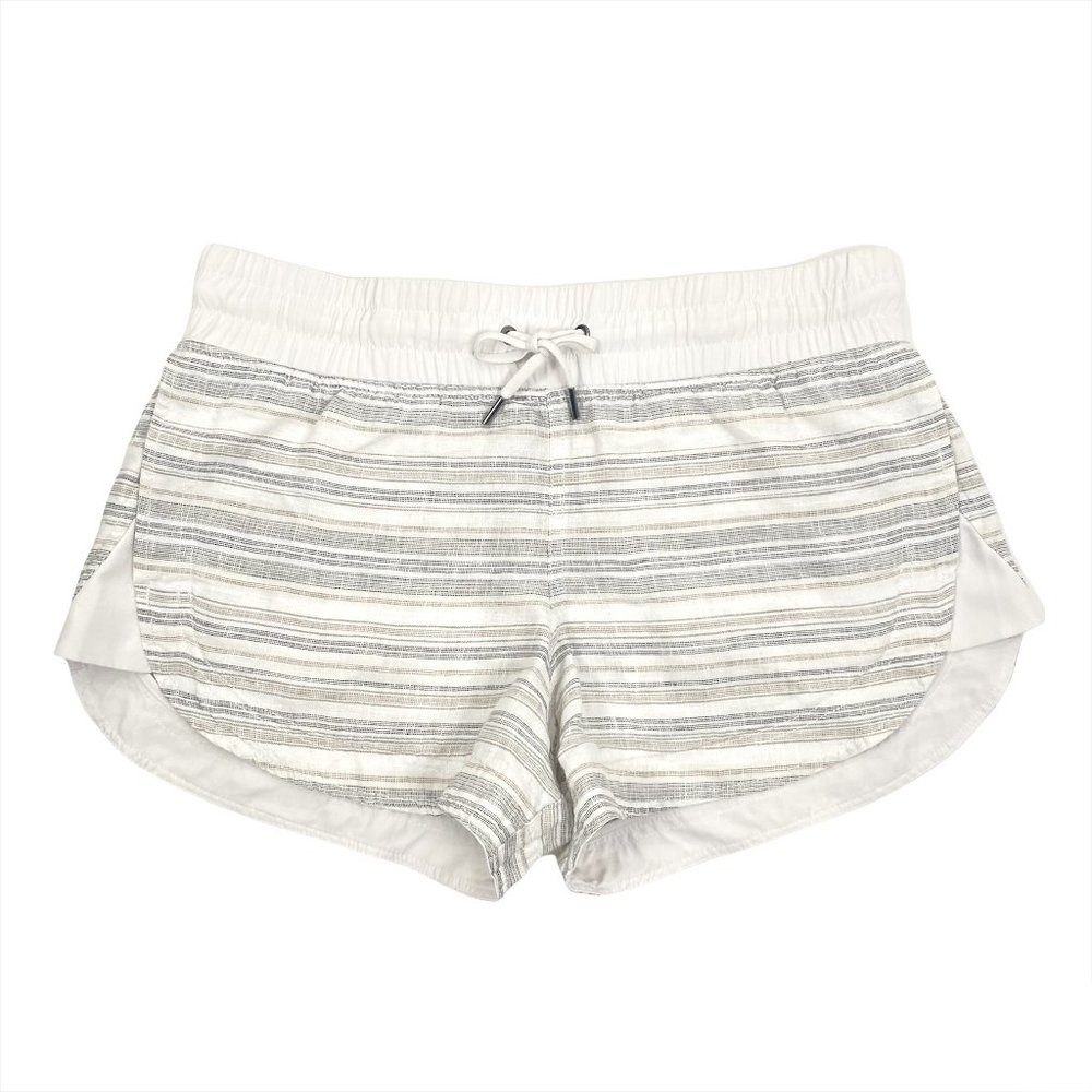 Athleta Cabo Beachside Linen Shorts Multicolored Striped Women's Size 10
